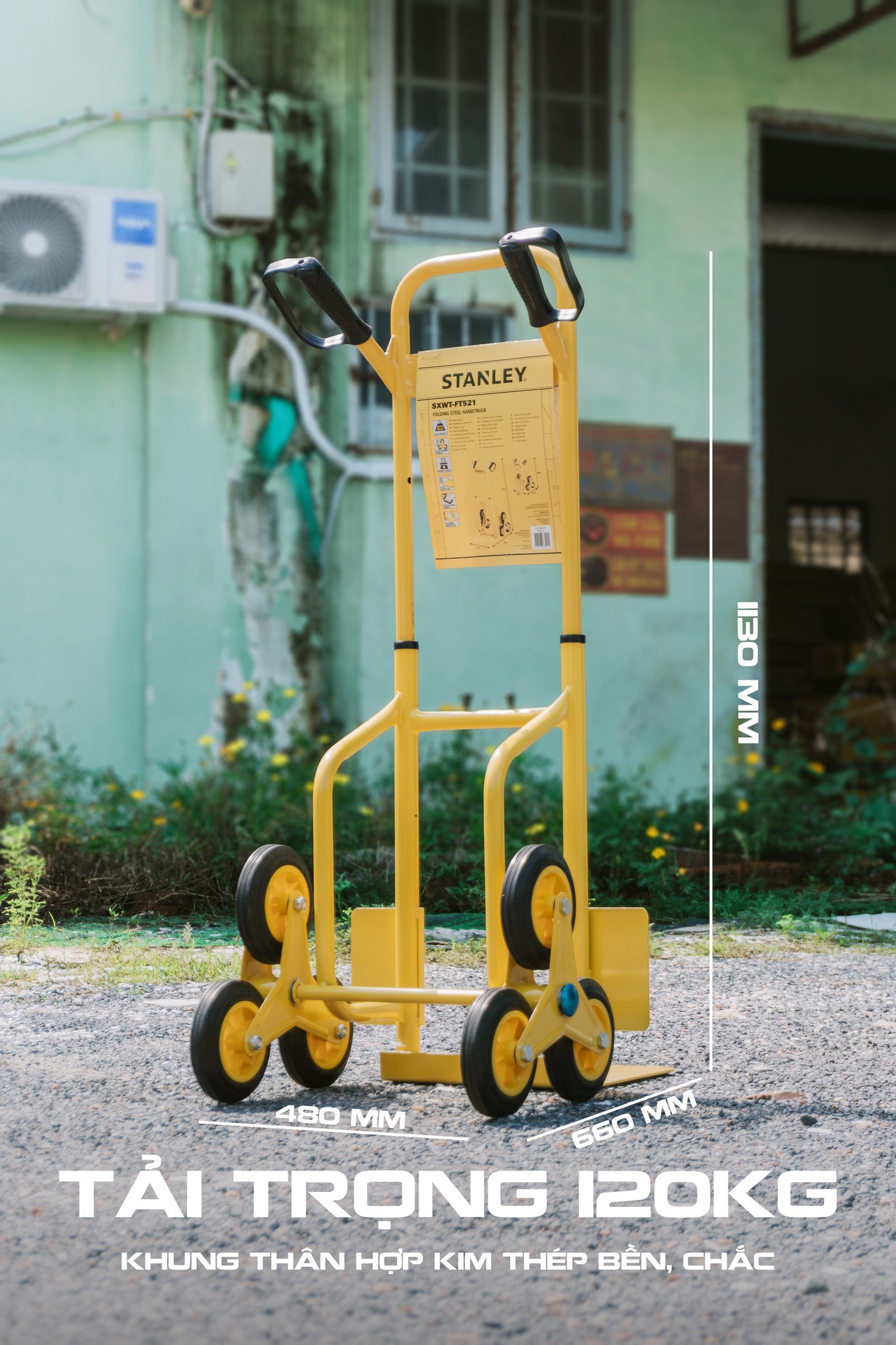 Xe đẩy hàng leo cầu thang Stanley FT521 - Tải trọng 120kg. - Ảnh 5