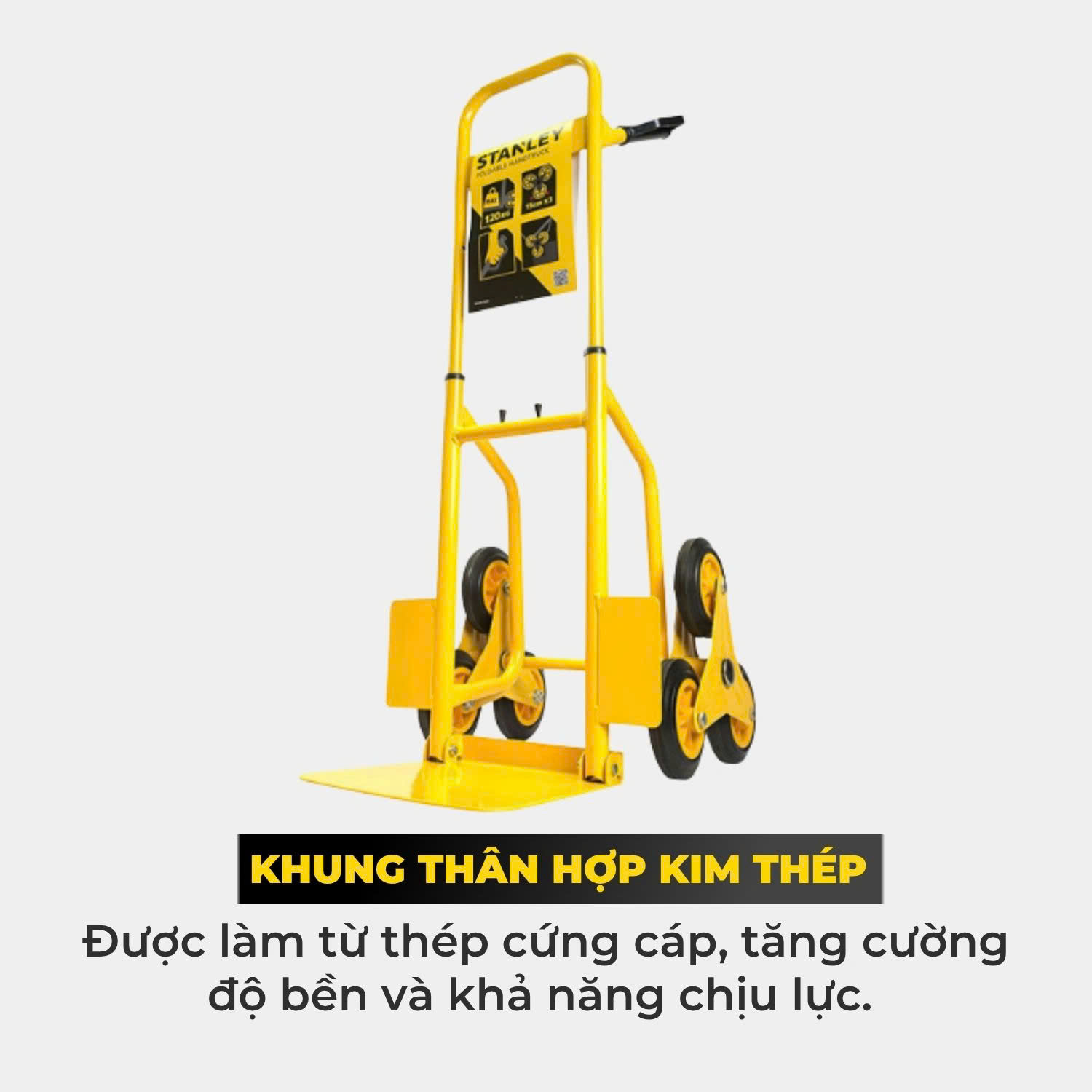 Xe đẩy hàng leo cầu thang Stanley FT521 - Tải trọng 120kg. - Ảnh 11