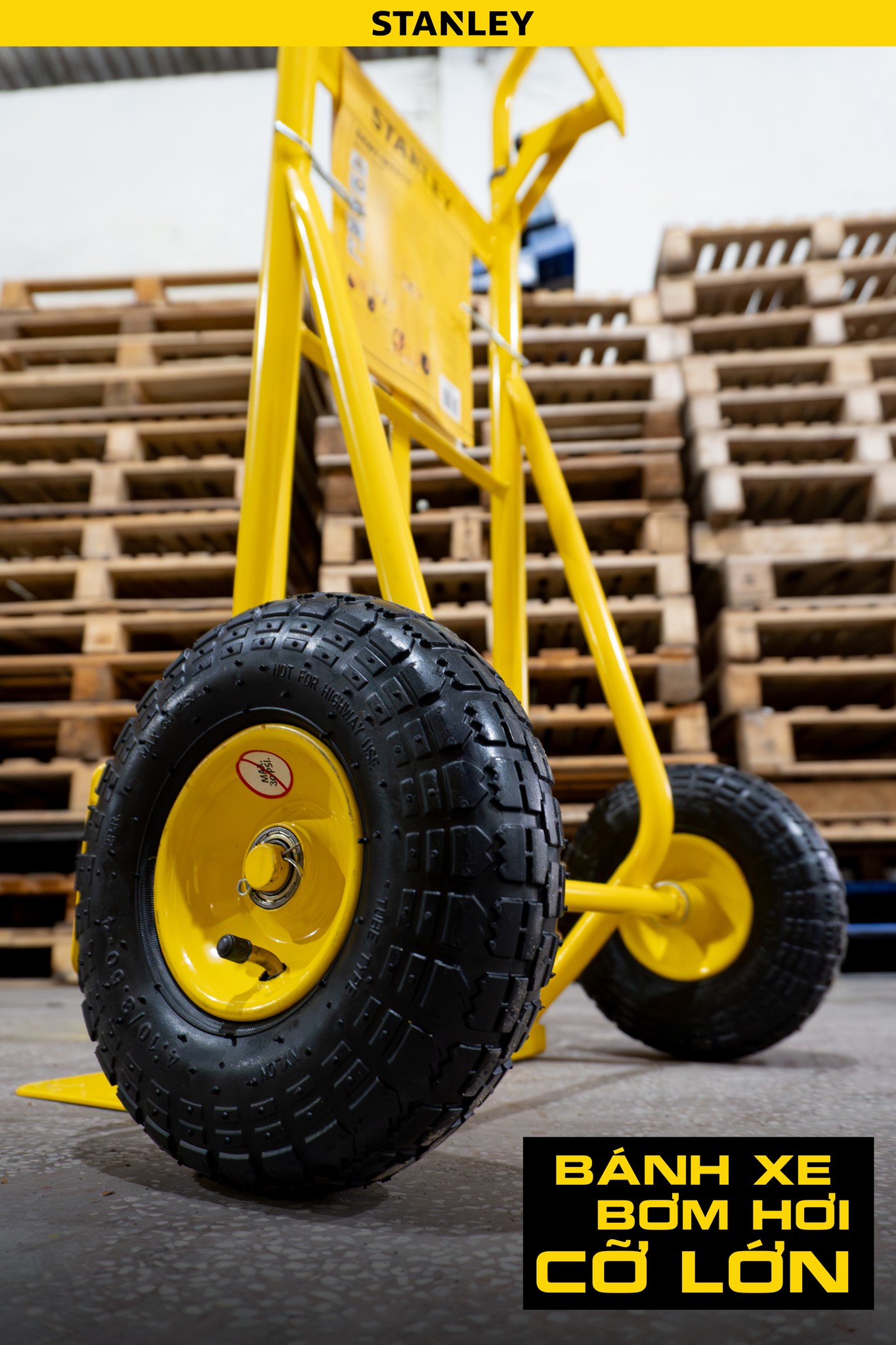Xe đẩy hàng chuyển đổi 2 - 4 bánh Stanley MT519 - Tải trọng 150kg (2 bánh) - 200kg (4 bánh). - Ảnh 9