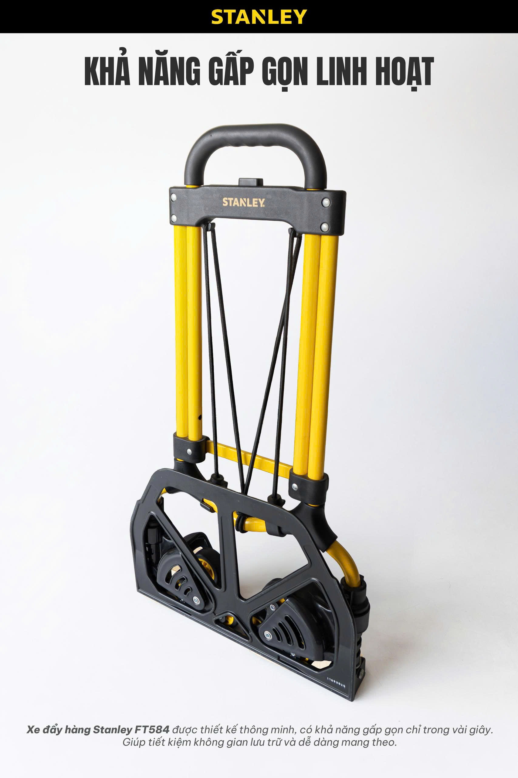Xe đẩy hàng leo cầu thang Stanley FT584 - Tải trọng 30/60kg. - Ảnh 6