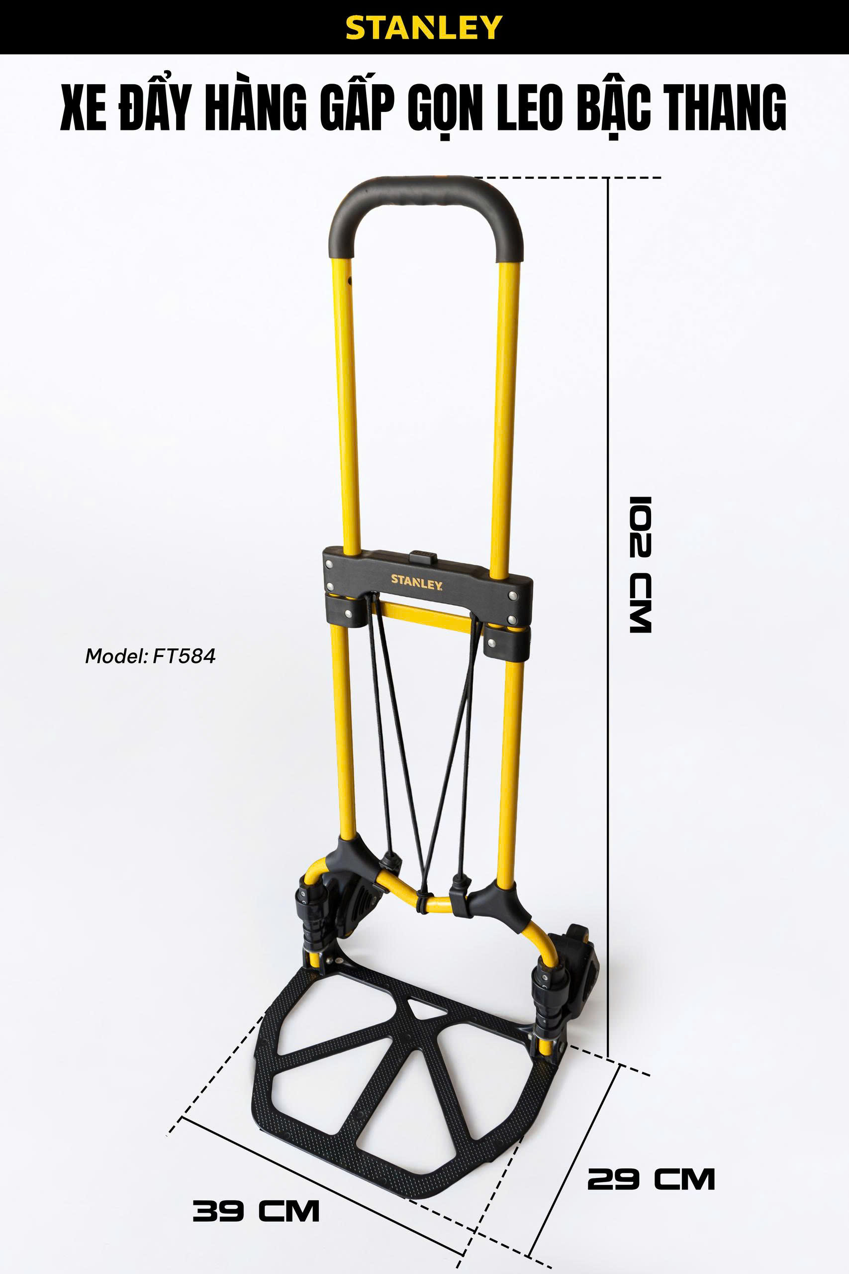 Xe đẩy hàng leo cầu thang Stanley FT584 - Tải trọng 30/60kg. - Ảnh 10