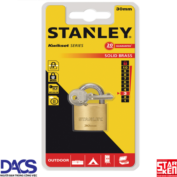 Ổ khóa càng tiêu chuẩn Stanley S742-030 30mm Standard Shackle