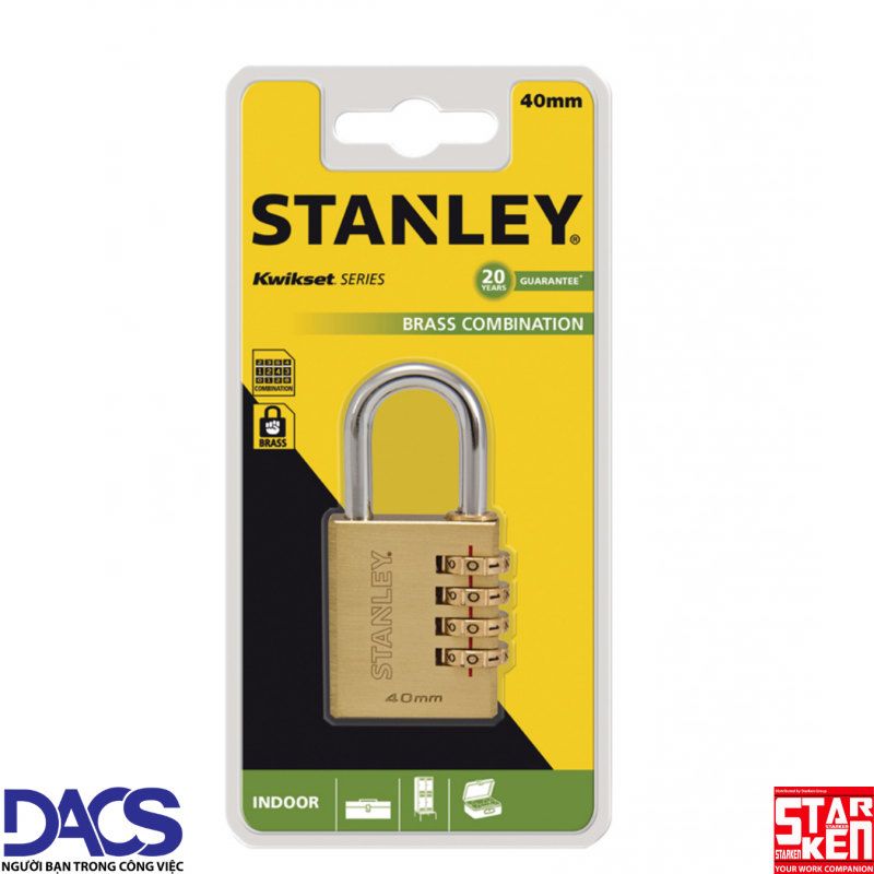 Ổ khóa số Stanley S742-053 40mm 4 Digit Combination