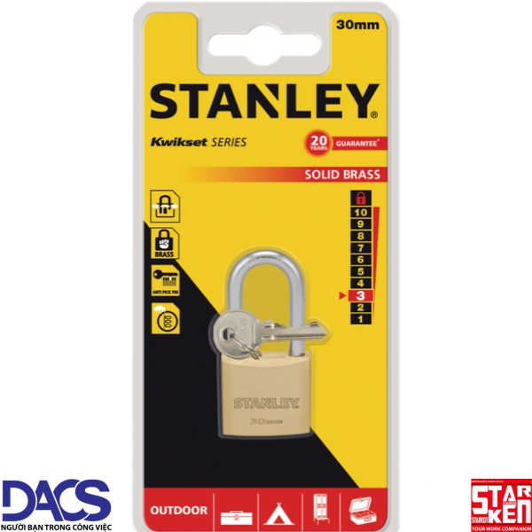 Ổ khóa càng dài Stanley S742-042 30mm long Shackle