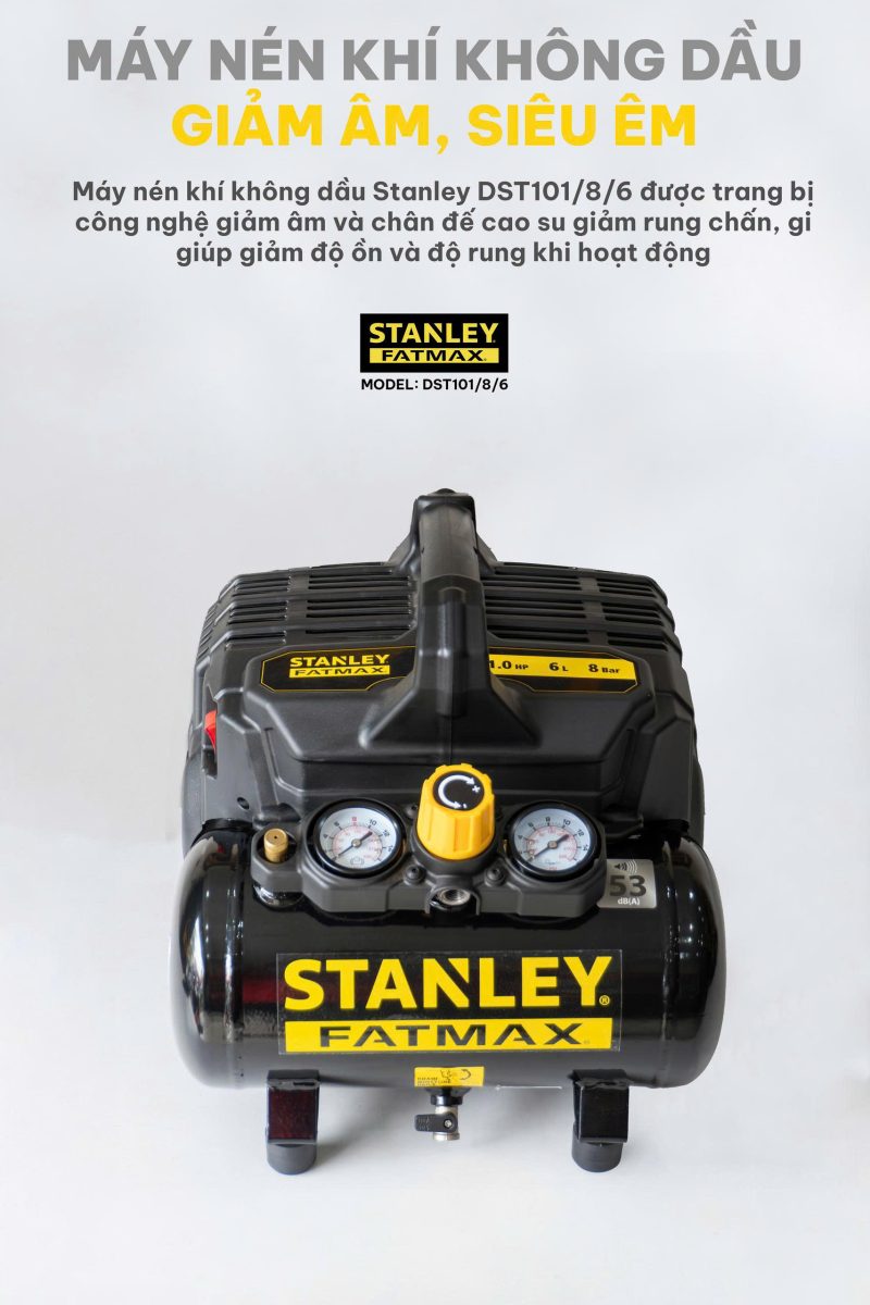 Máy nén khí không dầu 6L Stanley Fatmax DST101/8/6 - Ảnh 5