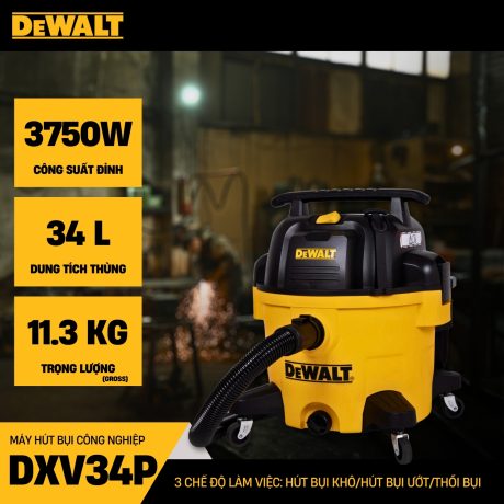 Máy hút bụi công nghiệp Dewalt DXV34P