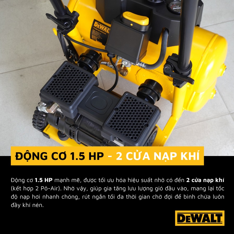 MÁY NÉN KHÍ KHÔNG DẦU 17L DEWALT DXCM3321782 - Ảnh 6