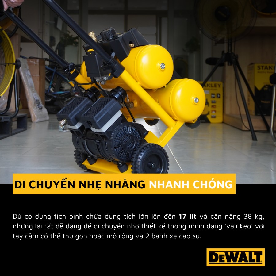 MÁY NÉN KHÍ KHÔNG DẦU 17L DEWALT DXCM3321782 - Ảnh 5