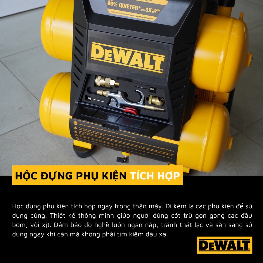 MÁY NÉN KHÍ KHÔNG DẦU 17L DEWALT DXCM3321782 - Ảnh 4