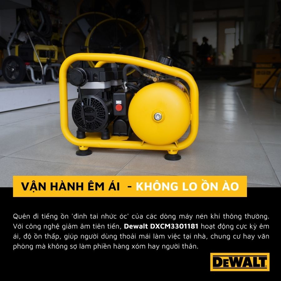 MÁY NÉN KHÍ KHÔNG DẦU 11L DEWALT DXCM3301181 - Ảnh 6