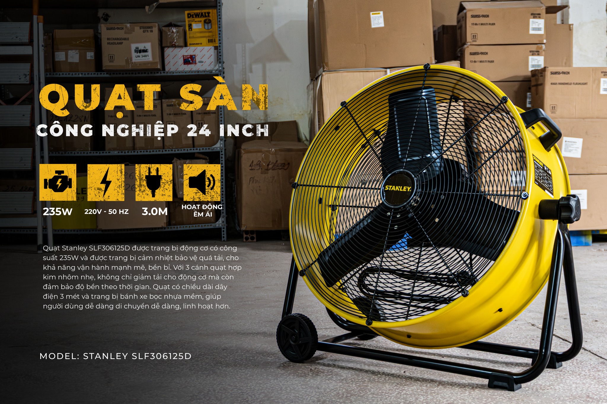 Quạt Công nghiệp Stanley 24” SLF306125D - Ảnh 7