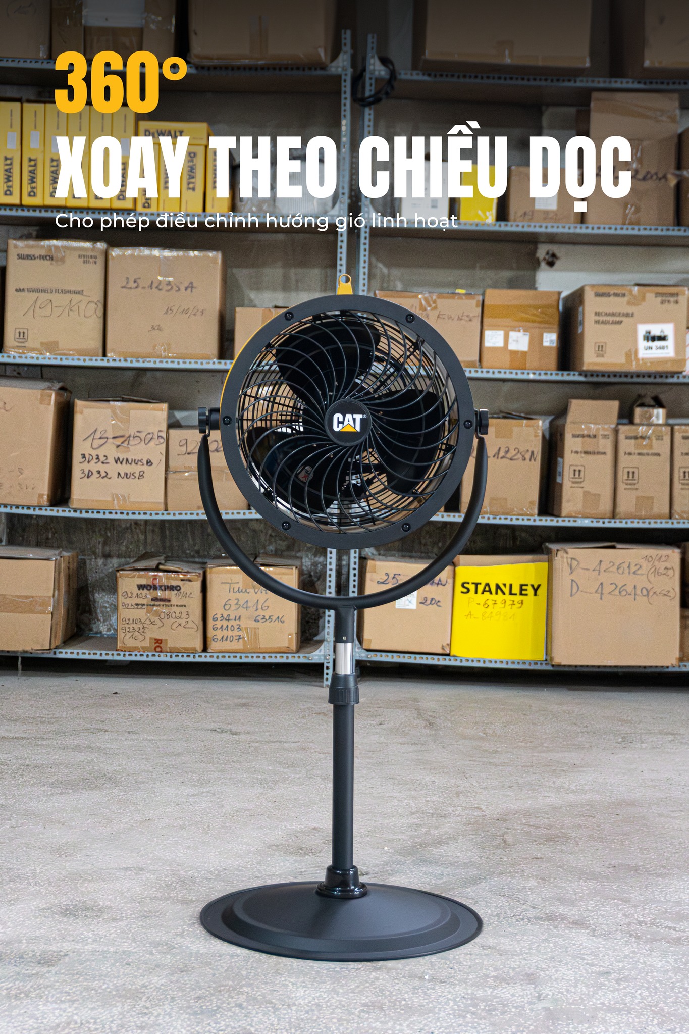 Quạt đứng công nghiệp Caterpillar 14" HVPD-14AC - Ảnh 5