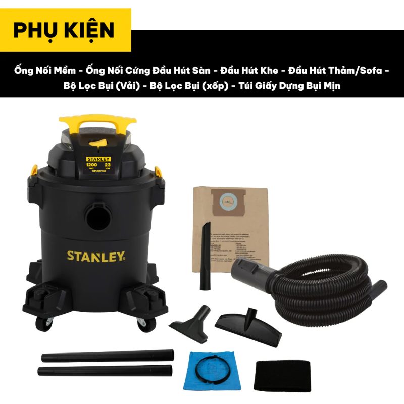 Máy hút bụi Công nghiệp 3 chức năng Stanley SL19417P-6AB - 23L - Ảnh 4