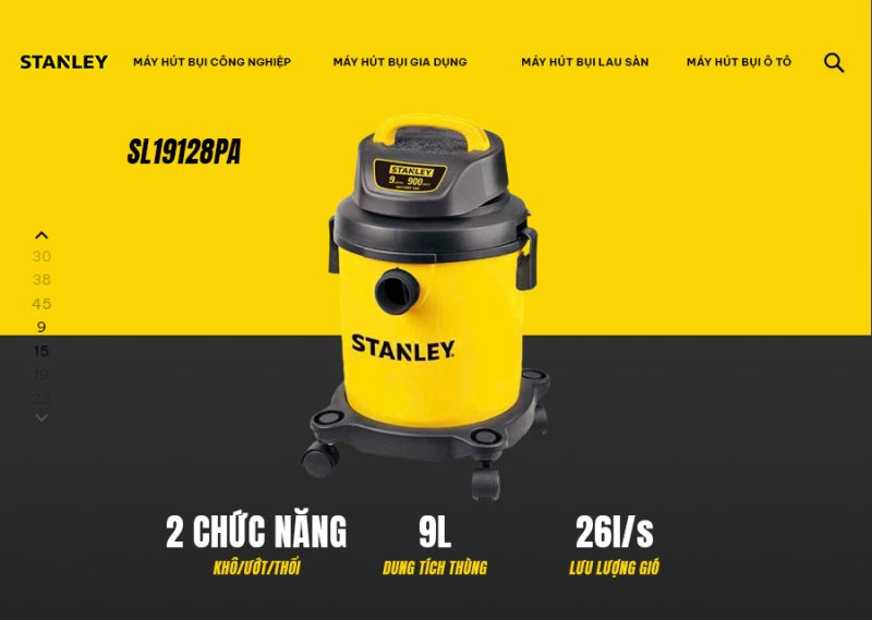 Máy hút bụi 2 chức năng Stanley SL19128PA - 9L - 15Kpa - Ảnh 3