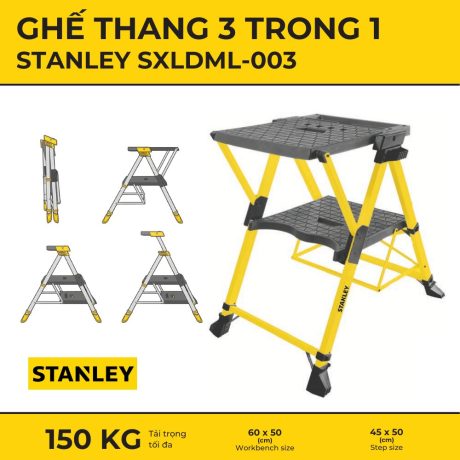 Ghế thang 3 trong 1 STANLEY SXLDML-003