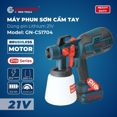 Máy phun sơn cầm tay dùng pin 21V Model: GN-CS1704
