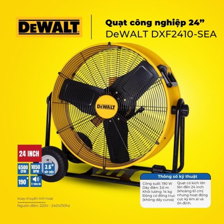Quạt Công nghiệp Dewalt 24″ DXF2410-SEA