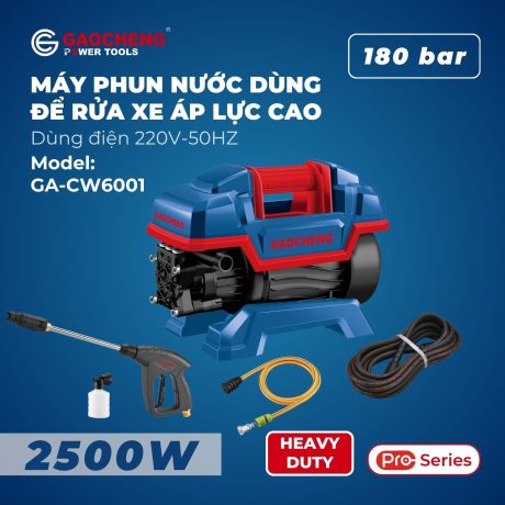 Máy phun nước dùng để rửa xe áp lực cao Model: GaoCheng GA-CW6001