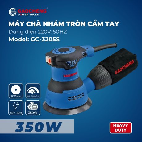 Máy chà nhám tròn cầm tay, hoạt động bằng điện Model: GC-3205S