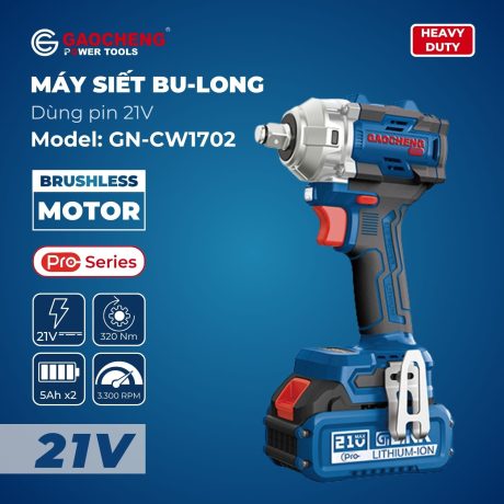 Máy siết bu-long dùng pin 21V Model: GaoCheng  GN-CW1702
