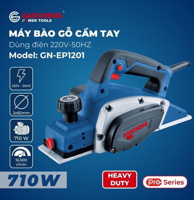 Máy bào gỗ cầm tay, hoạt động bằng điện Model: GaoCheng GN-EP1201
