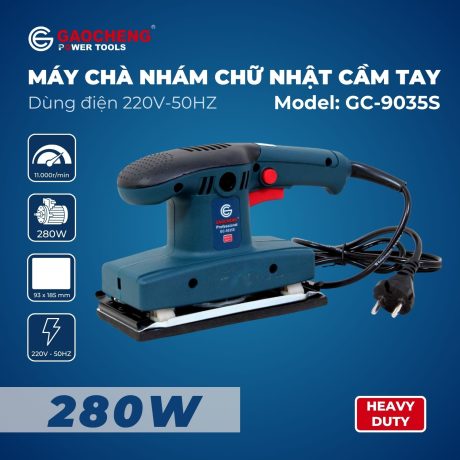 Máy chà nhám chữ nhật cầm tay, hoạt động bằng điện Model: GC-9035S