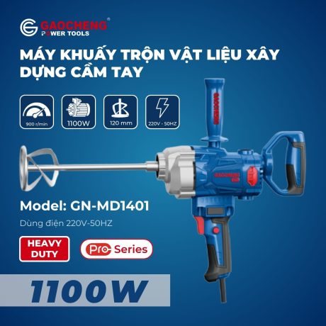 Máy khuấy trộn vật liệu xây dựng cầm tay, hoạt động bằng điện Model: GaoCheng GN-MD1401
