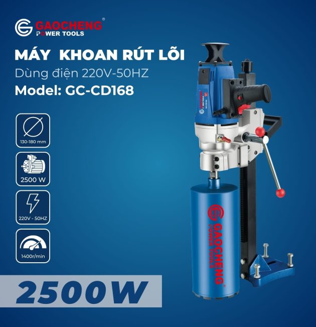 Máy khoan rút lõi, hoạt động bằng điện Model: GaoCheng GC-CD168