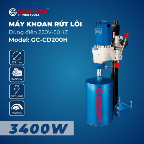 Máy khoan rút lõi, hoạt động bằng điện Model: GaoCheng GC-CD200H