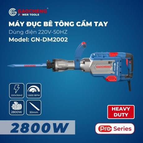 Máy đục bê tông cầm tay, hoạt động bằng điện Model: Gao Cheng GN-DM2002