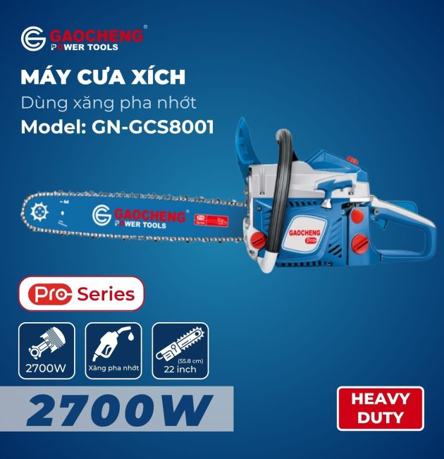 Máy cưa xích dùng xăng Model: GaoCheng GN-GCS8001