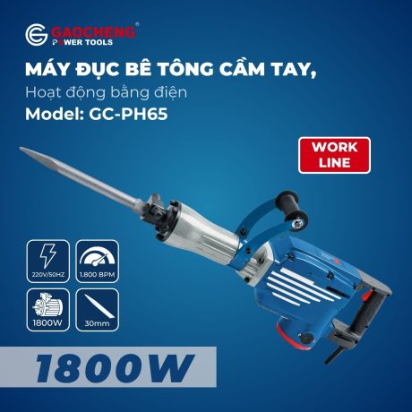 Máy đục bê tông cầm tay, hoạt động bằng điện Model: GaoCheng GC-PH65