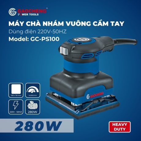 Máy chà nhám vuông cầm tay, hoạt động bằng điện Model: GC-PS100