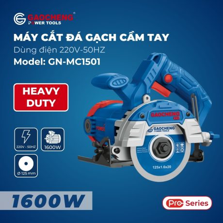 Máy cắt đá gạch cầm tay 125mm, hoạt động bằng điện Model: GaoCheng GN-MC1501