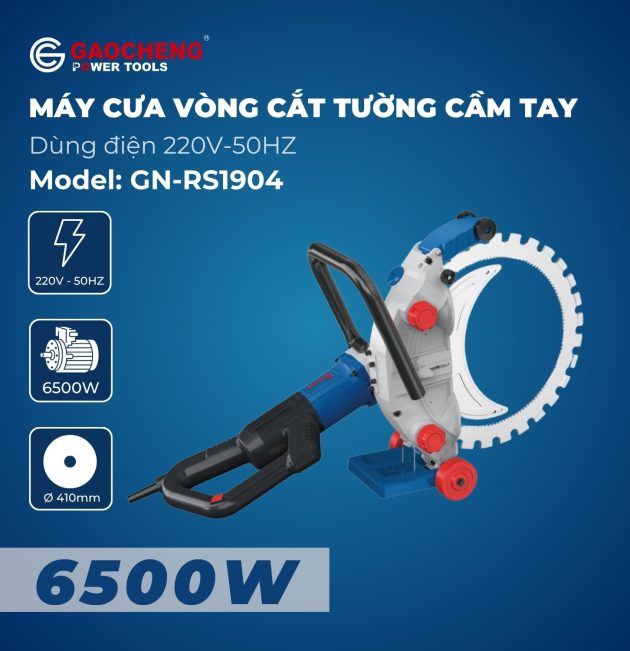 Máy cưa vòng cắt tường, hoạt động bằng điện Gaocheng Model: GN-RS1904