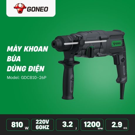 Máy Khoan búa dùng điện Goneo Model: GDC810-26P