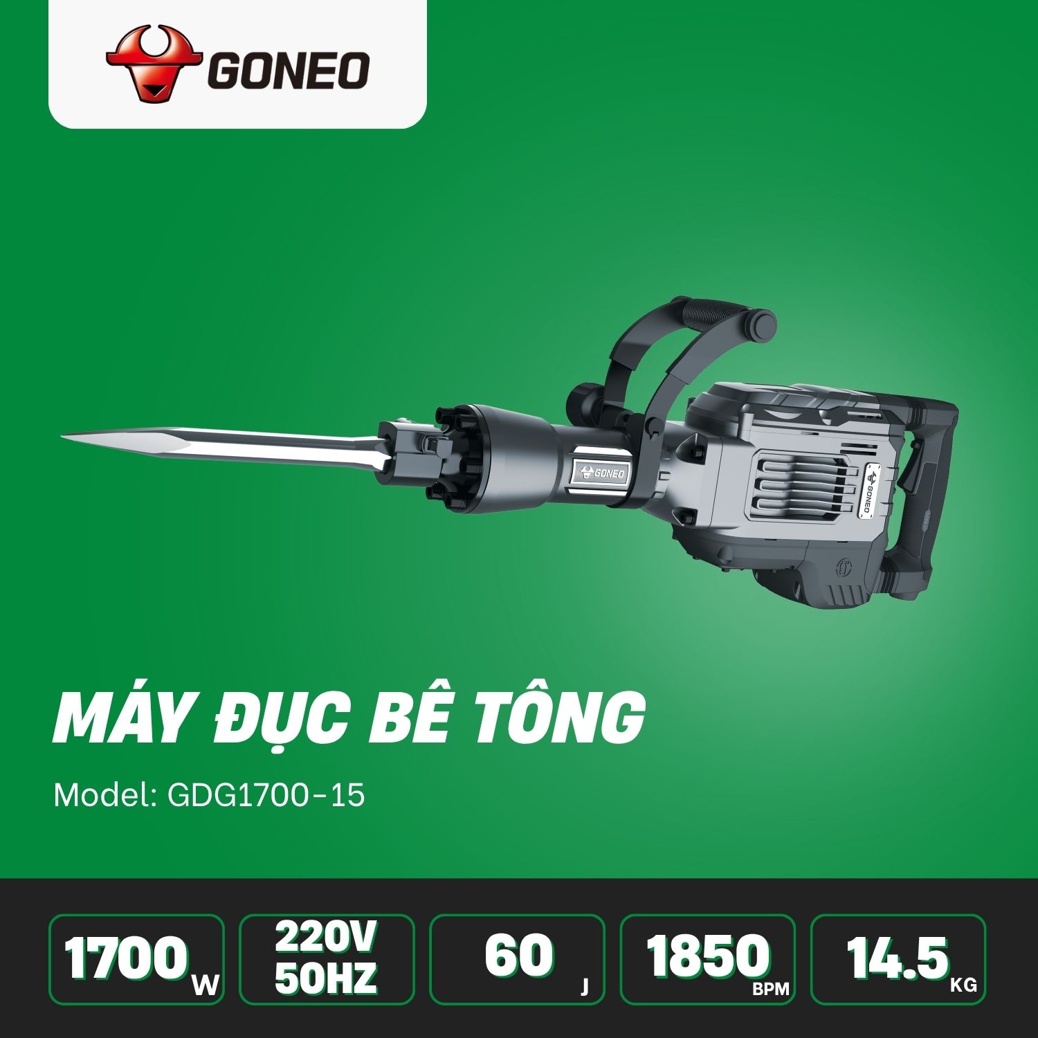 Máy đục bê tông Geoneo model: GDG1700-15P