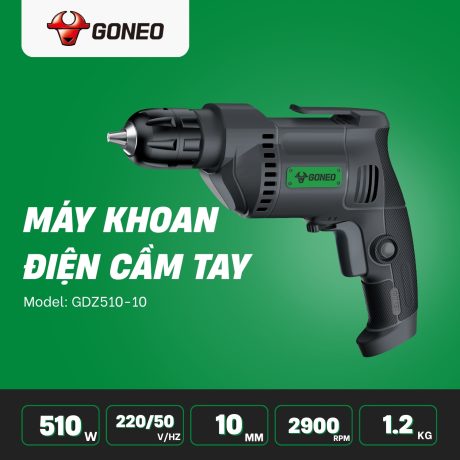 Máy khoan điện cầm tay Goneo model: GDZ510-10
