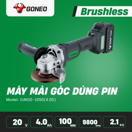 Máy mài góc dùng pin Goneo model: GJM20-1050(4.0S)