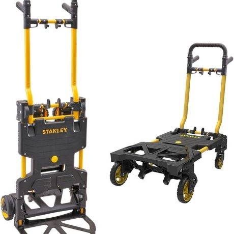 Xe đẩy hàng chuyển đổi 2 - 4 bánh Stanley FT586 - Tải trọng 70kg (2 bánh) - 137kg (4 bánh).